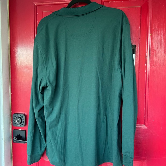 Greg Norman Large Green Polo Golf Shirt Long Sleeve XL - Picture 4 of 7